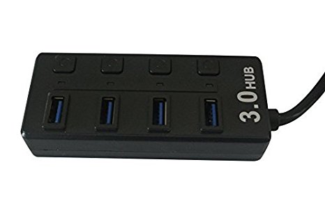 Geepro 4 Port USB 3.0 Portable External USB Hub/Splitter For PC Laptop Computer 5Gbps