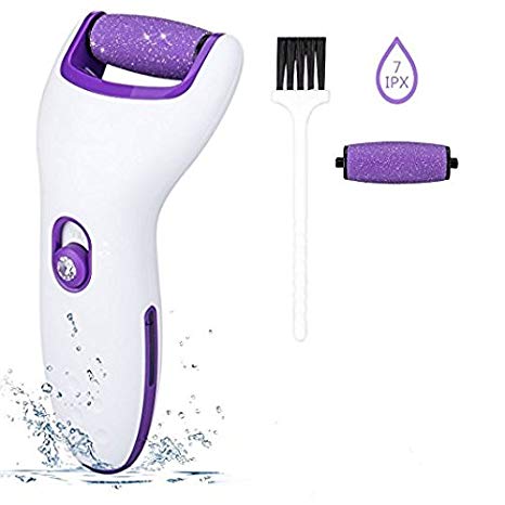 ZoiyTop Electric Perfect Wet & Dry Rechargeable Foot File,Professional Callus Remover Pedicure Tools with Extra Roller Head
