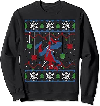 Marvel Spider-Man Upside Down Ugly Christmas Sweater Sweatshirt