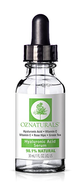 OZNaturals Anti Aging Hyaluronic Acid Serum – Anti Wrinkle Serum with Natural Hyaluronic Acid and Vitamin C to Plump, Hydrate, Diminish Lines   Wrinkles   Reveal Younger Looking Skin - 1.00 Fl Oz