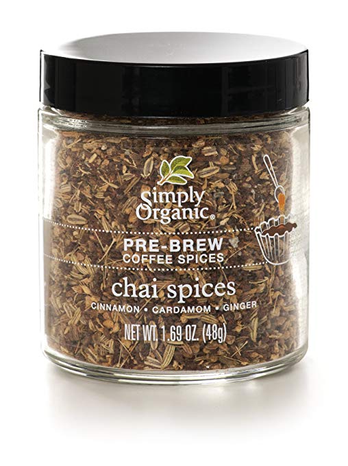 Simply Organic Chai Spices Pre-Brew Coffee Spice | Certified Organic | 1.69 oz.