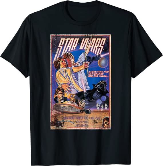 Star Wars Classic Vintage Movie Poster Graphic T-Shirt