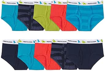 Fruit of the Loom Boys' Tag Free Cotton Briefs (Assorted Colors)