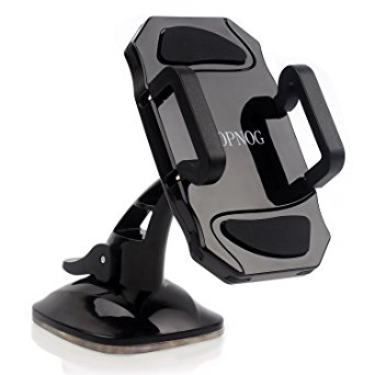 NOPNOG Car Phone Mount Holder, Windshield / Dashboard Universal Mobile Phone Flexible Cradle , Sticky Gel Rubber Cushion Adjustable Grips, Fit Most Smart phones