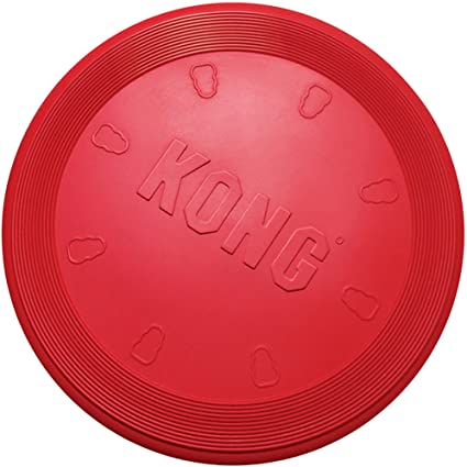 KONG Flyer - Durable Rubber Flying Disc Dog Toy - For Small Dogs