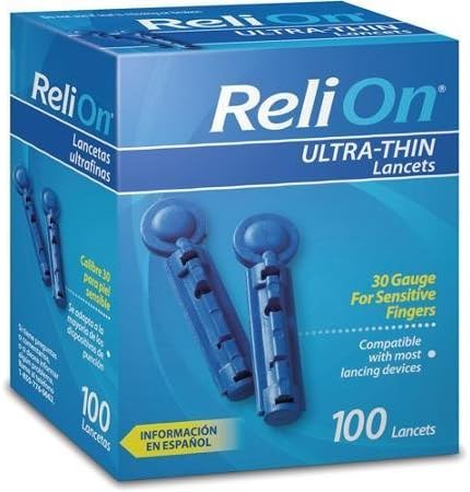 ReliOn 30G Ultra-Thin Lancets, 100-ct (Pack of 2)