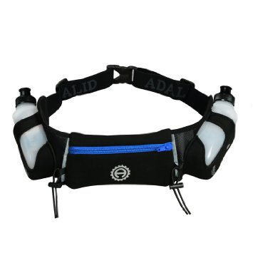 Hydration Belt for Running - Includes Accessories and Two 10-Ounce BPA-Free and Leak-Proof Water Bottles  Bounce-Free and Lightweight Fuel Gear