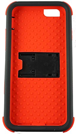 KVKSEA iPhone 6S Case,Armor Heavy Duty Protection Rugged Dual Layer Hybrid Shockproof Case Protective Cover for Apple iPhone 6 6S 4.7 Inch with Built-in Kickstand (ip 6 hevy dt black n RED)
