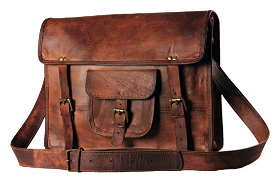 Handmadecart Leather Messenger Satchel Shoulder Laptop Bags for Men 13 15 17 Inch Macbook and Laptops (10 InchX 13 Inch)