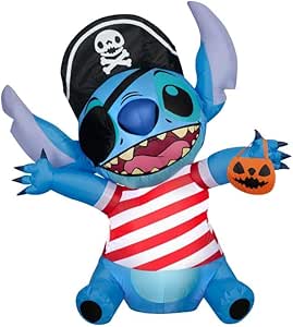 Gemmy Airblown Pirate Stitch Disney 4.5 ft Tall, Multi