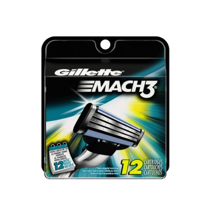 Gillette Mach3 Men's Razor Blade Refills, 12 Count