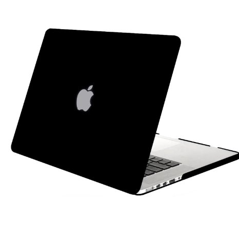 Mosiso Plastic Hard Case Cover for MacBook Pro 15 Inch with Retina Display No CD-ROM (Model: A1398), Black