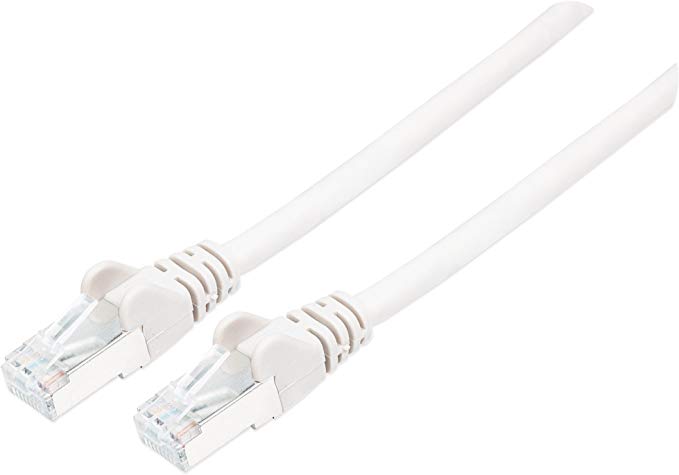 Intellinet Network Patch Cable, Cat7 Cable/Cat6A Plugs, 10 m, White, Copper, S/FTP, LSOH / LSZH, PVC, Gold Plated Contacts, Snagless, Booted, Polybag