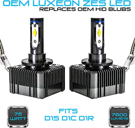 Stark 72W 7600LM Headlight LED Canbus Conversion Kit 6000K White Replace OEM HID Xenon Bulbs - D1S D1R D1C