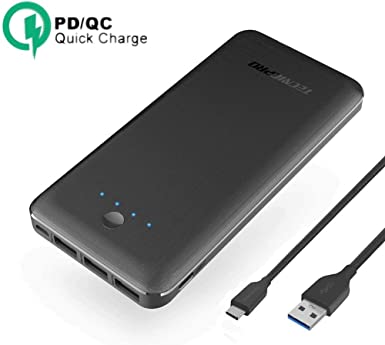 Portable Charger 20000mAh Power Bank Quick Charge 3.0 USB-C PD 18w Fast Charging 2 Input 4 Output Power Delivery QC External Battery Pack Compatible with Android Samsung Galaxy Pixel iPhone More