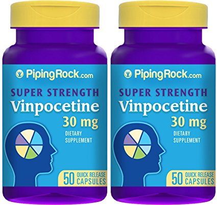 Super-Strength Vinpocetine 30 mg 2 Bottles x 50 Capsules