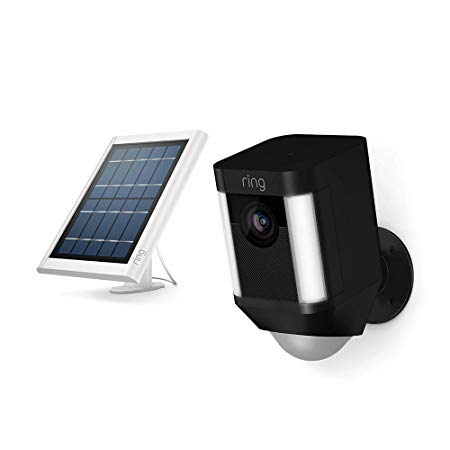 Ring Spotlight Cam Battery (Black)   Ring Solar Panel, White