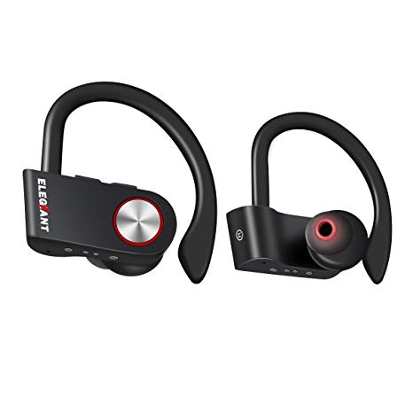 True Wireless Earbuds, ELEGIANT Bluetooth V4.2 TWS Earphones In Ear Stereo Headphones Two Mini Earplugs Dual-use Built in Mic Secure Fit for Running Driving Gym Compatible with Android IOS Smartphone [Magnetic Charger]