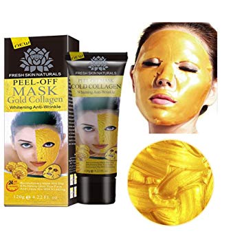 Face Mask,Hometom Gold Collagen Facial Face Mask High Moisture Anti Aging Remove Wrinkle Care (Gold)