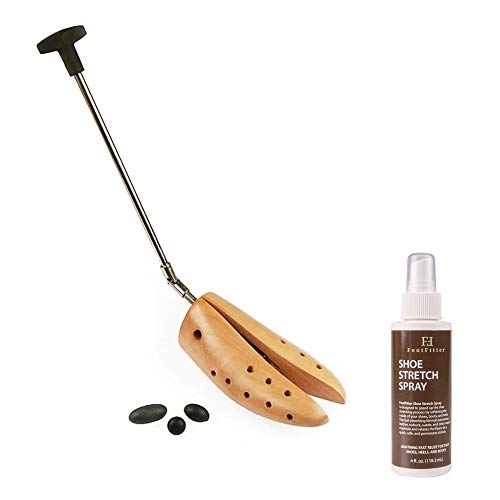 FootFitter Premium Professional Boot Stretcher Set (Boot Stretcher & 4 Oz. Bottle of Shoe Spray)