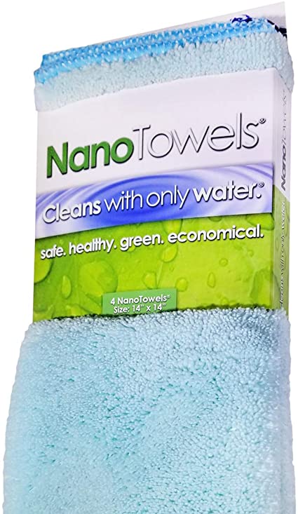 Life Miracle Nano Towels - Amazing Eco Fabric That Cleans Virtually Any Surface with Only Water. No More Paper Towels Or Toxic Chemicals. (Teal)