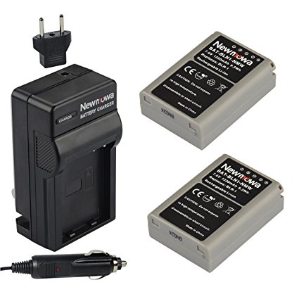 Newmowa BLN-1 Battery (2-Pack) and Charger kit for Olympus BLN-1, BCN-1 and Olympus OM-D E-M1, OM-D E-M5, PEN E-P5,OM-D E-M5 II