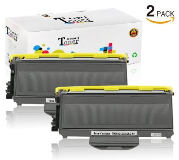 2 PACK TonerDepot Compatible with Brother TN360, TN2120, TN2125, TN2150 Toner Cartridge Multi-Fit Black Ink Box for Brother and Lenovo Printers