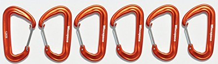 Wincspace Wiregate Carabiner Mini Aluminum Lightweight Biners Best for Hammock Suspension With Storage Pouch 2 Or 4 Or 6 Set
