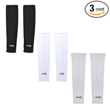 Cosmos ® 3 Pairs UV Protection Cooler Arm Sleeves for Bike Cycling/Hiking/Golf