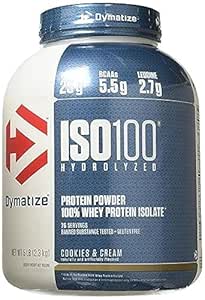 Dymatize Nutrition ISO 100 Whey Protein Isolate Powder - 5 lbs (Cookies and Cream)