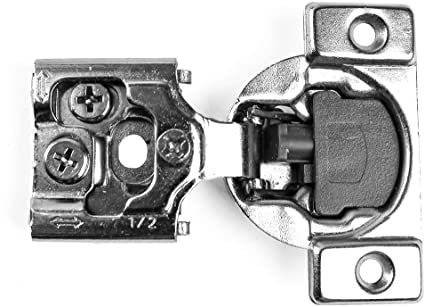 Berta (100 Pieces) 1/2 inch Overlay Face Frame Soft Closing Hinges, 105 Degree 6-Ways 3-Cam Adjustment Concealed Kitchen Cabinet Door Hinges with Screws