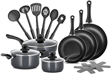 Chef's Star Professional Grade Aluminum 15 Piece Non-stick Pots & Pans Set - Induction Ready Cookware Set