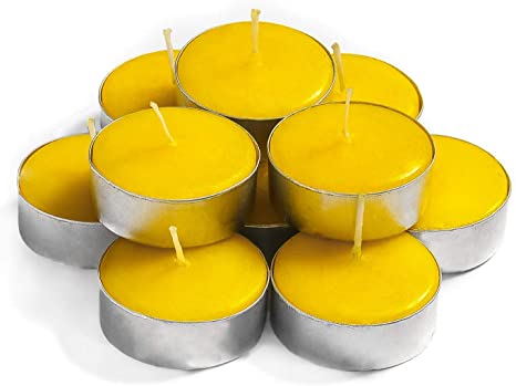 Exquizite Citronella Scented Candles Tea Lights Candles - 30-Pack - Highly Scented Citronella Tealight Candles Set with 3-4 Hour Burn Time - Candles for Summer Parties, Outdoor Activities and Camping
