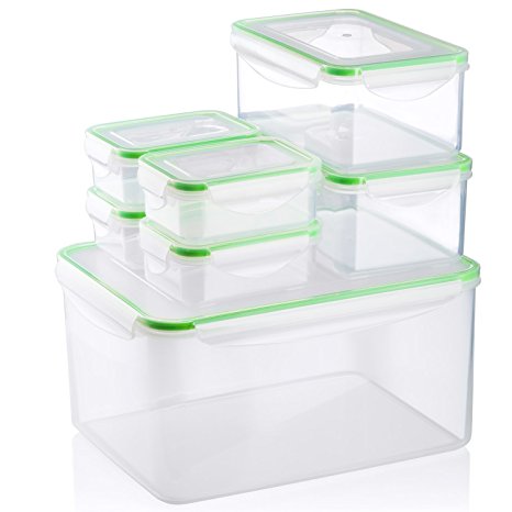 Storage Containers by Chef's Star Storage Boxes Certified BPA-Free Reusable Microwavable Meal Prep Containers with Lids Easy Find Lids Food Storage Containers Hardware and Craft Storage Boxes