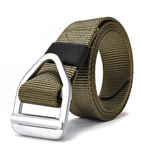 Fairwin Mens Military Style Nylon Webbing Riggers Tactical Web Belt with Buckle in Delicate Gift Box