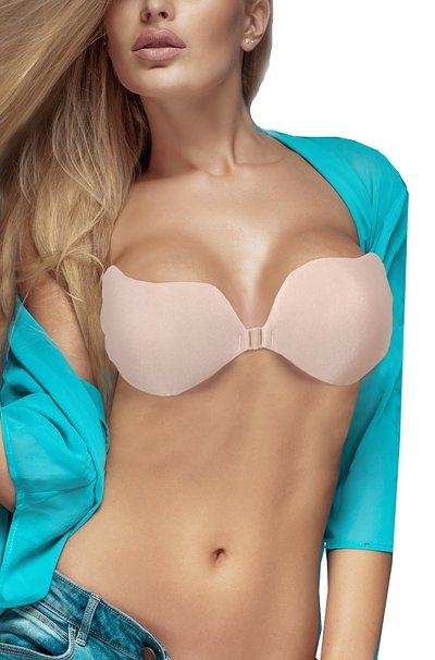 Adhesive Bra - Strapless Backless Push-up Bra and Underwear Bag By Pinky Petals