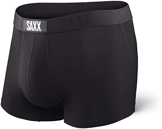 Saxx Underwear Men's Trunk Underwear – Vibe Men’s Underwear – Trunk Briefs with Built-in Ballpark Pouch Support, Core