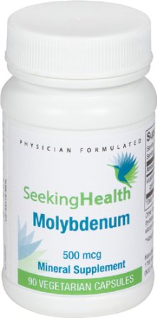 Best Molybdenum Supplement | Molybdenum 500 mcg | 90 Easy-To-Swallow Vegetarian Capsules | Free of Common Allergens | Seeking Health