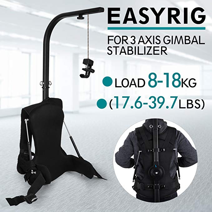 VEVOR Easy Rig Stabilizer Vest Professional Camera Video Film Support System for 3 Axis Stabilized Handheld Gimbal Backpack Body Pod Steadycam Stabilizer 8kg - 18kg / 17.6lb - 39.7lb Load Capacity