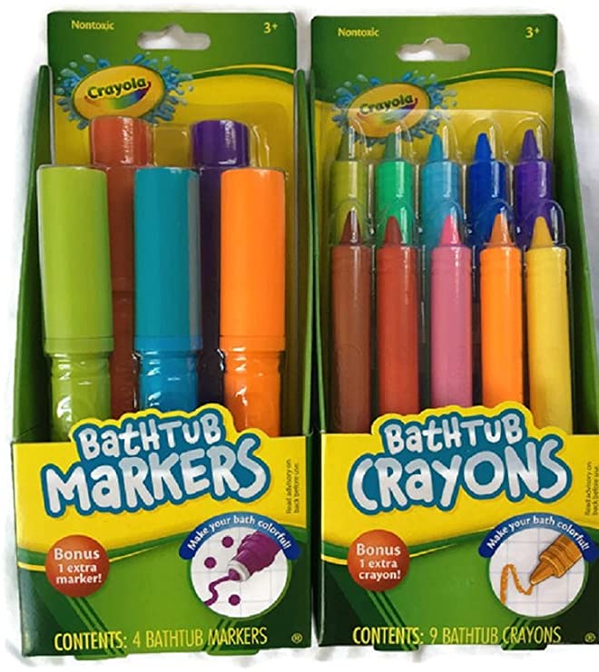 Crayola Bathtub Markers with 1 Bonus Extra Markers AND Crayola Bathtub Crayons with 1 Bonus Extra Crayons