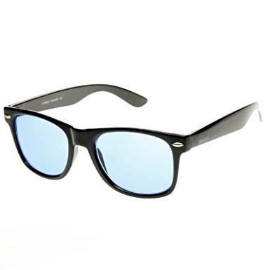 zeroUV - Rare Color Tinted Lens Classic Horn Rimmed Sunglasses