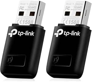 TP-Link TL-WN823N Adaptador USB Tarjeta de Red, Inalámbrico 300Mbps, 2.4Ghz, Puerto USB 2.0, WPS, Windows 11/10/8.1/8/7/XP, Mac OS 10.15 e Inferior, Linux (Paquete de 2)