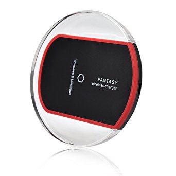 Snowkids Wireless Charger Wireless Charging Pad for Galaxy S7/ S7 edge, /S6 Edge Plus/S6 Edge/S6,Note 5, Nexus 4/5/6 and All Qi-Enabled Devices(Black)