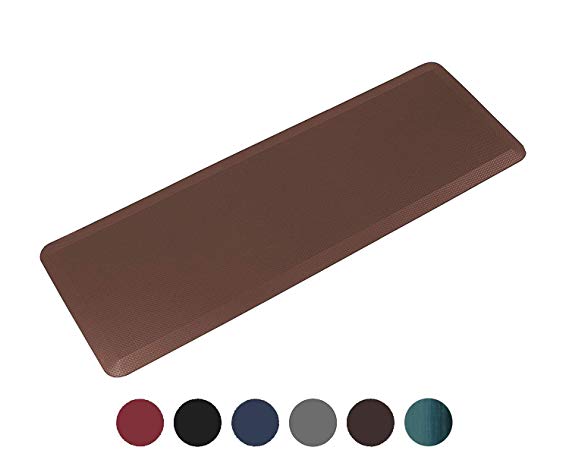 Anti Fatigue Comfort Floor Mat By Sky Mats - Commercial Grade Quality Perfect for Standup Desks, Kitchens, and Garages - Relieves Foot, Knee, and Back Pain (24x70x3/4-Inch, Chocolate Brown)
