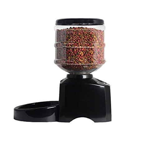 IFLYING Automatic Pet Feeder Electric Pet Dry Food Dispenser Record Your Voice with LCD Display