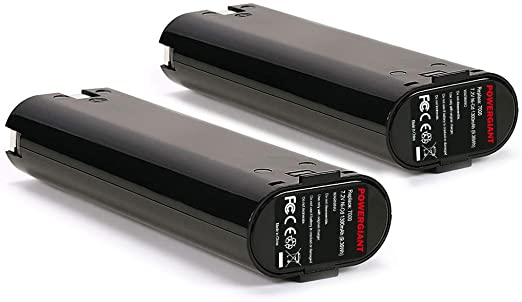 PowerGiant 7.2V 1.3Ah Battery Replacement for Makita 7000 7002 7033, 6010D 6018D 6073D 6172D DA3000D 6019D 9500D DA301D ML702 (2-Pack)