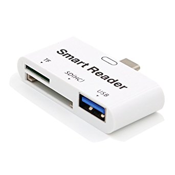 VIMVIP® 3 in 1 Type C USB 3.0 5 Gbps TF SD Card Reader Type-C with USB 3.0 Port/TF/SD Smart Adapter for MacBook Letv Phone XiaoMi and Other Smartphones