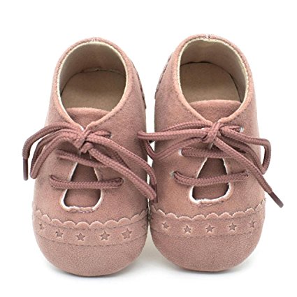 Voberry Baby Girl Boys Lace Up Sneakers Soft Soled Anti-slip Toddler Shoes