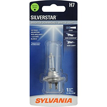 SYLVANIA H7 SilverStar High Performance Halogen Headlight Bulb, (Contains 1 Bulb)