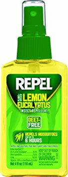 Repel Lemon Eucalyptus Natural Insect Repellent, 4-Ounce Pump Spray